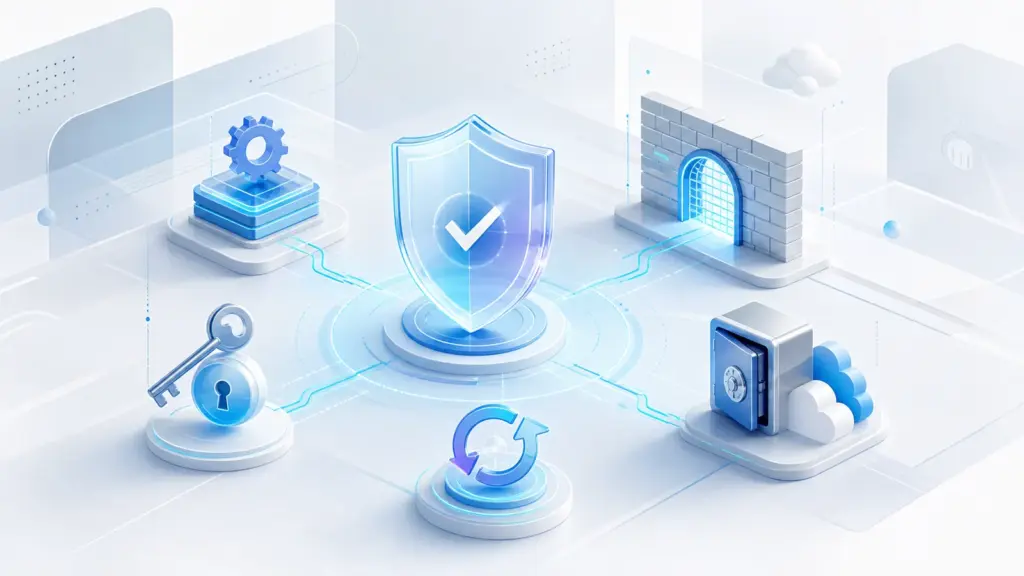 Illustration of interconnected Cyber Essentials security controls