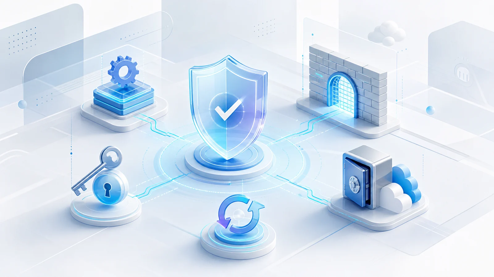 Illustration of interconnected Cyber Essentials security controls